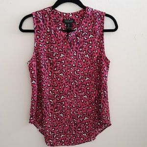 Rachel zoe pink animal print blouse sz. S